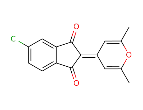 chloro-5 (dimethyl-2,6 4 H-pyrannylidene-4)-2 indanedione-1,3