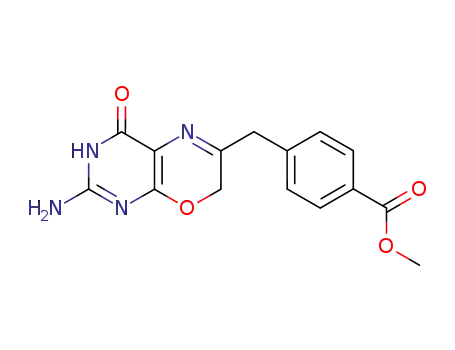 2-amino-4-hydroxy-6-(p-carbomethoxybenzyl)-7,8-dihydro-8-oxapteridine