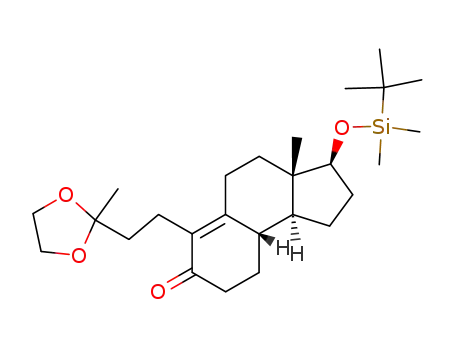 <3aS-(3aα,9aα,9bβ)>-3β-((tert-butyldimethylsilyl)oxy)-3aβ-methyl-6-<2-(2-methyl-1,3-dioxolan-2-yl)ethyl>-1,2,3,3a,4,5,8,9,9a,9b-decahydro-7H-benzinden-7-one