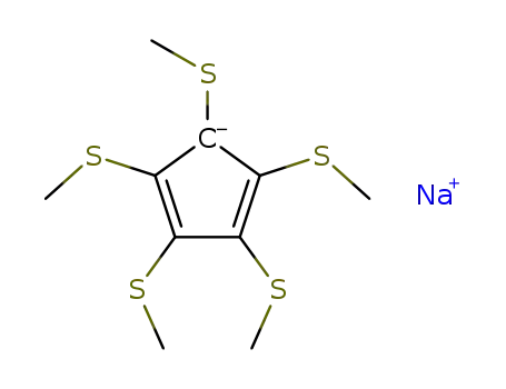 sodium 1,2,3,4,5-pentakis(methylmercapto)cyclopentadienide