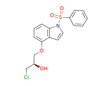 (R)-(-)-1-chloro-3-<(1-phenylsulfonyl)-1H-indol-4-yloxy>-2-propanol
