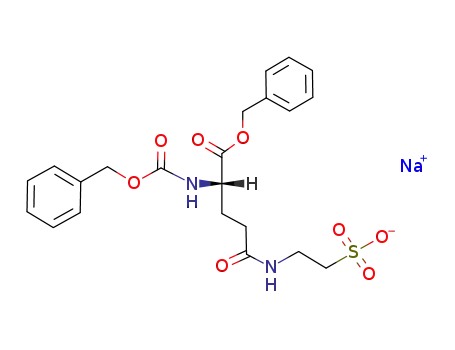 Sodium; 2-((S)-4-benzyloxycarbonyl-4-benzyloxycarbonylamino-butyrylamino)-ethanesulfonate