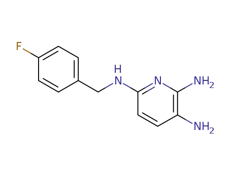 Molecular Structure of 112523-78-1 (N*6*-(4-FLUORO-BENZYL)-PYRIDINE-2,3,6-TRIAMINE)