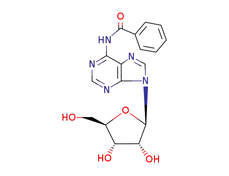 Molecular Structure of 4546-55-8 (N-Benzoyladenosine)