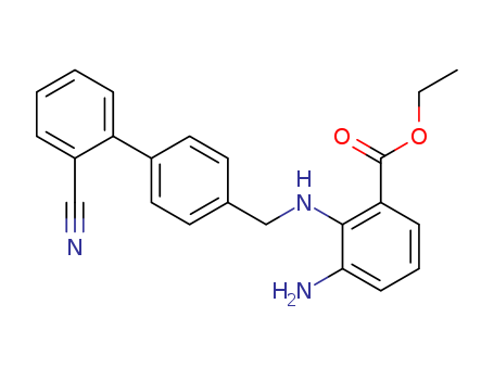 ethyl 3-amino-2-(((2'-cyano-[1,1'-biphenyl]-4-yl)methyl)amino)benzoate