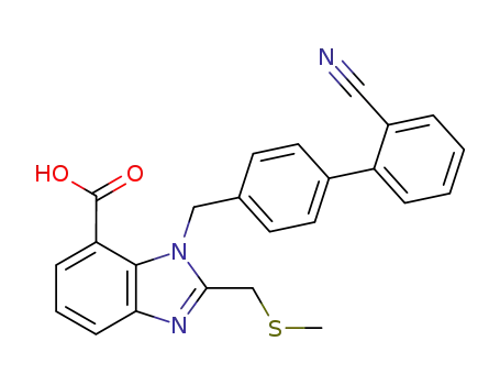 1-<(2'-cyanobiphenyl-4-yl)methyl>-2-<(methylthio)methyl>-1H-benzimidazole-7-carboxylic acid