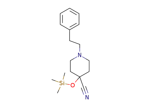 1-(2-phenethyl)-4-cyano-4-trimethylsilyloxypiperidine
