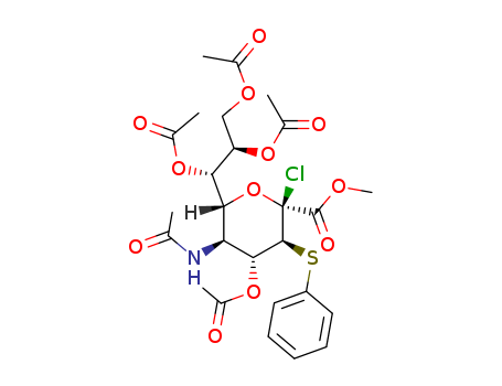 5-(Acetylamino)-2-chloro-2,5-dideoxy-3-S-phenyl-3-thio-D-erythro-α-L-gluco-2-nonulopyranosonic Acid Methyl Ester 4,7,8,9-Tetraacetate