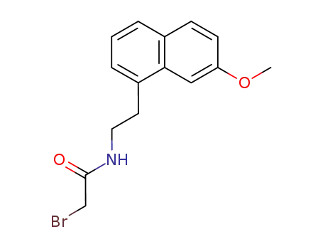 Molecular Structure of 138112-84-2 (2-bromo-N-[2-(7-methoxynaphthalen-1-yl)ethyl]acetamide)