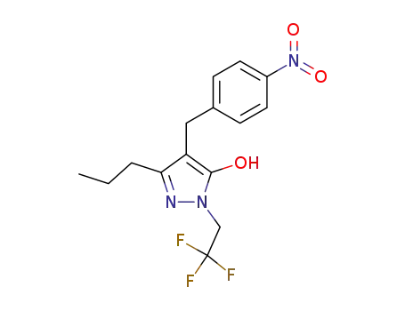 4-(4-Nitro-benzyl)-5-propyl-2-(2,2,2-trifluoro-ethyl)-2H-pyrazol-3-ol