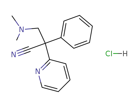 3-Dimethylamino-2-phenyl-2-pyridin-2-yl-propionitrile; hydrochloride