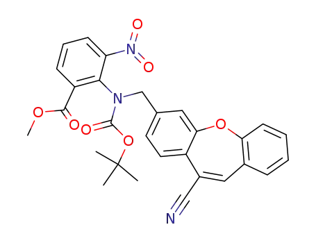 2-[tert-Butoxycarbonyl-(11-cyano-dibenzo[b,f]oxepin-3-ylmethyl)-amino]-3-nitro-benzoic acid methyl ester