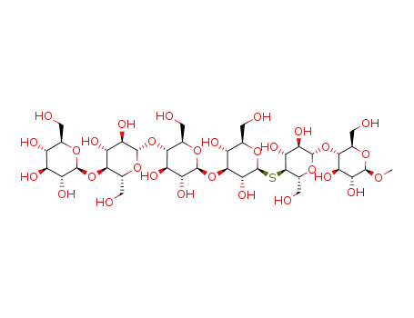 methyl O-β-D-glucopyranosyl-(1->4)-O-β-D-glucopyranosyl-(1->4)-O-β-D-glucopyranosyl-(1->3)-S-β-D-glucopyranosyl-(1->4)-O-(4-thio-β-D-glucopyranosyl)-(1->4)-β-D-glucopyranoside