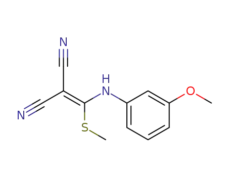 2-cyano-3-(3-methoxyphenylamino)-3-methylsulfanylacrylonitrile