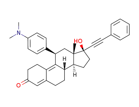 (8S,11R,13S,14S,17S)-11-(4-Dimethylamino-phenyl)-17-hydroxy-13-methyl-17-phenylethynyl-1,2,6,7,8,11,12,13,14,15,16,17-dodecahydro-cyclopenta[a]phenanthren-3-one