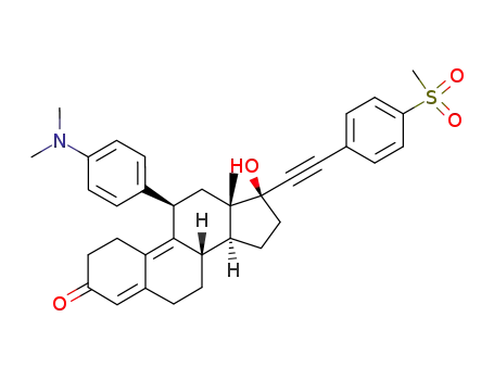 (11β,17α)-11-[4-(dimethylamino)phenyl]-17-hydroxy-21-[4-(methylsulfonyl)phenyl]-19-norpregna-4,9-dien-20-yn-3-one