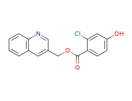 3-<<(2-chloro-4-hydroxyphenyl)carbonyloxy>methyl>quinoline