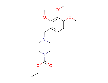 Molecular Structure of 53531-01-4 (4-[(2,3,4-TriMethoxyphenyl)Methyl]-1-piperazinecarboxylic Acid Ethyl Ester)