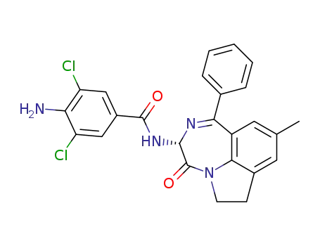 4-amino-3,5-dichloro-N-(9-methyl-4-oxo-1-phenyl-3,4,6,7-tetrahydro-[1,4]diazepino[6,7,1-hi]indol-3-yl)-benzamide