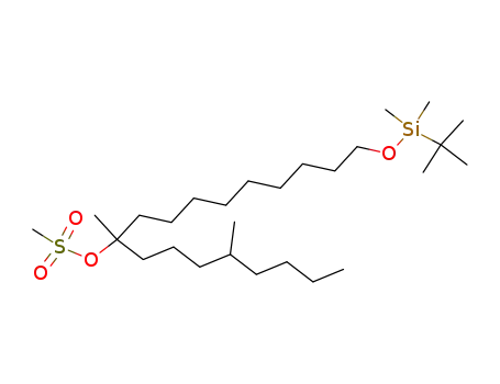 methanesulfonic acid 10-(tert-butyl-dimethyl-silanyloxy)-1-methyl-1-(4-methyl-octyl)-decyl ester