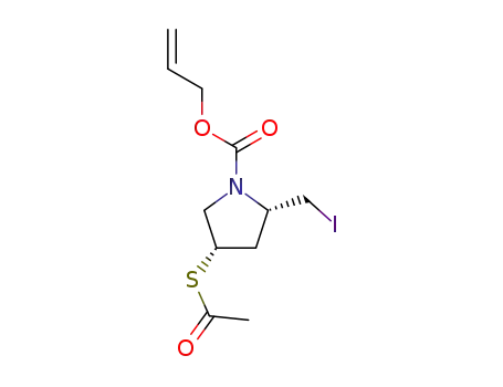 (2S,4S)-4-Acetylsulfanyl-2-iodomethyl-pyrrolidine-1-carboxylic acid allyl ester
