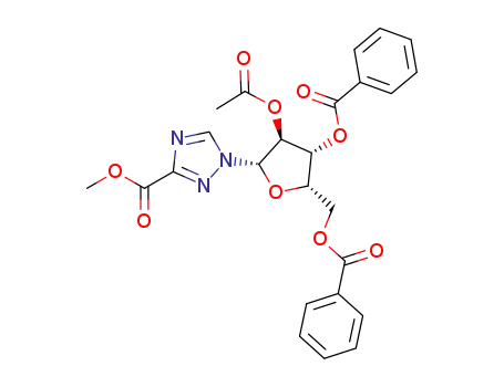 methyl 1-(2-O-acetyl-3,5-di-O-benzoyl-β-L-xylofuranosyl)-1,2,4-triazole-3-carboxylate
