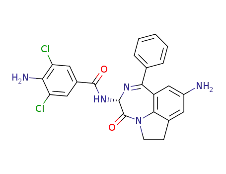 (3R)-4-amino-N-(9-amino-4-oxo-1-phenyl-3,4,6,7-tetrahydro[1,4]diazepino [6,7,1-hi]indol-3-yl)-3,5-dichlorobenzamide
