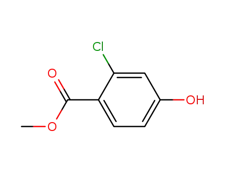 Molecular Structure of 104253-44-3 (2-CHLORO-4-HYDROXY-BENZOIC ACID METHYL ESTER)