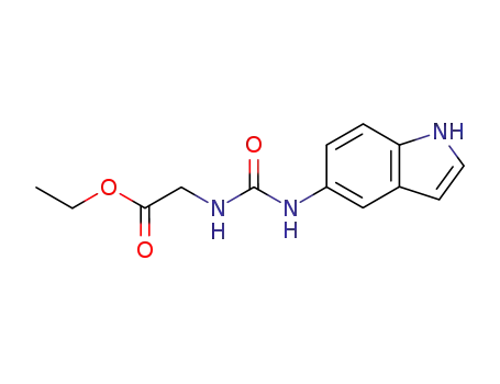 [3-(1H-indol-5-yl)-ureido]-acetic acid ethyl ester