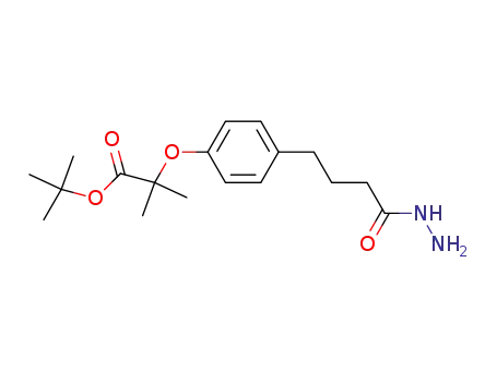 2-[4-(3-hydrazinocarbonylpropyl)phenoxy]-2-methylpropionic acid tert-butyl ester