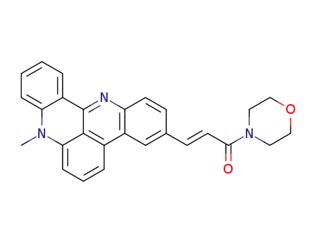 (E)-3-(8-methyl-8H-quino[4,3,2-kl]acridin-3-yl)acrylic acid (morpholin-4-yl)amide