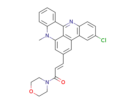 (E)-3-(3-chloro-8-methyl-8H-quino[4,3,2-kl]acridin-6-yl)acrylic acid (morpholin-1-yl)amide