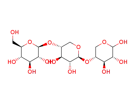 β-D-glucopyranosyl-(1->4)-β-D-xylopyranosyl-(1->4)-D-xylopyranose