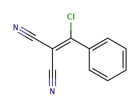 Molecular Structure of 18270-61-6 (ALPHA-CHLOROBENZYLIDENEMALONONITRILE)