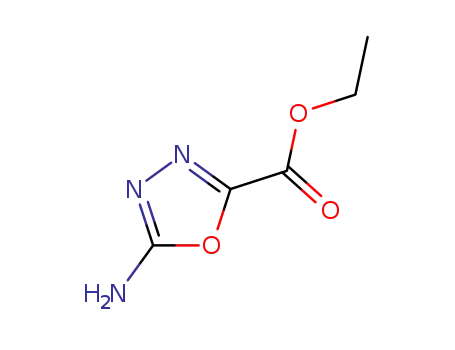 Molecular Structure of 4970-53-0 (5-AMINO-1,3,4-OXADIAZOLE-2-CARBOXYLIC ACID ETHYL ESTER)