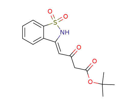 1,1-dimethylethyl (1,1-dioxido-1,2-benzisothiazol-3(2H)-ylidine)-3-oxo-butanoate
