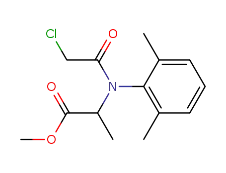 Molecular Structure of 52888-51-4 (methyl N-(chloroacetyl)-N-(2,6-dimethylphenyl)alaninate)