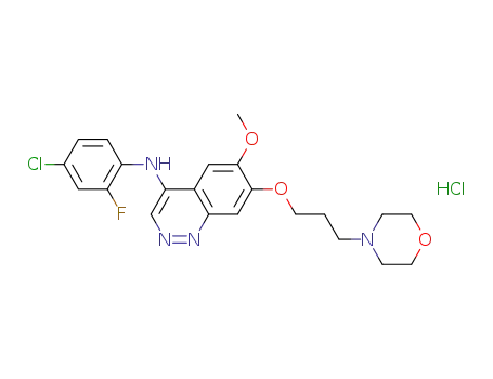 4-(4-chloro-2-fluoroanilino)-6-methoxy-7-(3-morpholinopropoxy)cinnoline hydrochloride