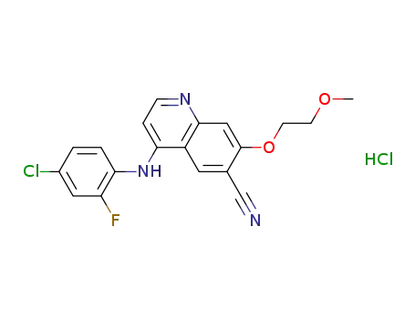 4-(4-chloro-2-fluoroanilino)-6-cyano-7-(2-methoxyethoxy)quinoline hydrochloride