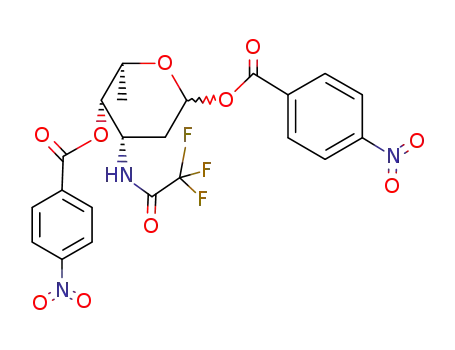 2,3,6-trideoxy-1,4-di-O-p-nitrobenzoyl-3-trifluoroacetamido-L-lyxopyranose