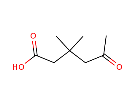 Molecular Structure of 20624-63-9 (Hexanoic acid, 3,3-dimethyl-5-oxo-)
