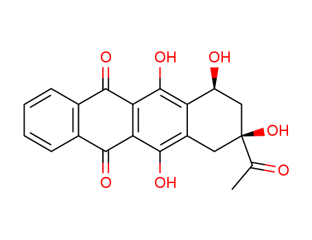 60660-75-5,(7S,9S)9-ACETYL-7,8,9,10-TETRAHYDRO-6,7,9,11-TETRAHYDROXY-5,12-NAPHTACENEDIONE,5,12-Naphthacenedione,9-acetyl-7,8,9,10-tetrahydro-6,7,9,11-tetrahydroxy-, (7S-cis)-;(+)-4-Demethoxydaunomycinone; (+)-Idarubicinone; 4-Demethoxydaunomycinone;Idarubicin aglycone; Idarubicinone
