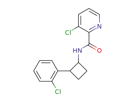 3-chloro-N-[(1,2-cis)-2-(2-chlorophenyl)cyclobutyl]pyridine-2-carboxamide