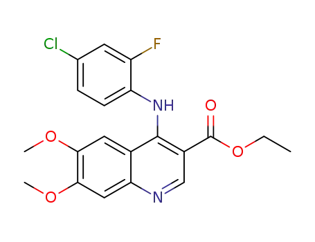ethyl 4-((4-chloro-2-fluorophenyl)amino)-6,7-dimethoxyquinoline-3-carboxylate