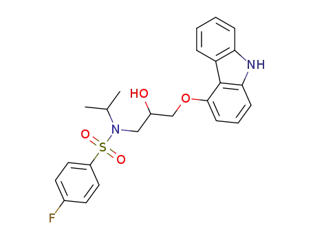 N-(3-(9H-carbazol-4-yloxy)-2-hydroxypropyl)-4-fluoro-N-isopropylbenzenesulfonamide