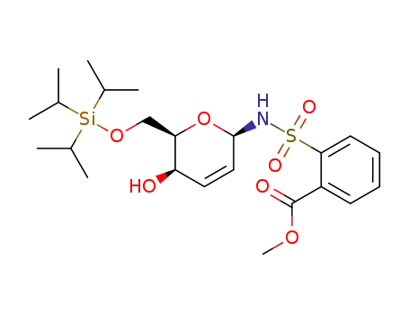 methyl 2-(N-((2R,5R,6R)-5-hydroxy-6-(((triisopropylsilyl)oxy)methyl)-5,6-dihydro-2H-pyran-2-yl)sulfamoyl)benzoate