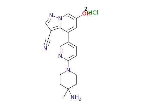 4-(6-(4-amino-4-methylpiperidin-1-yl)pyridin-3-yl)-6-hydroxypyrazolo[1,5-a]pyridine-3-carbonitrile dihydrochloride