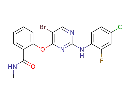 2-((5-bromo-2-((4-chloro-2-fluorophenyl)amino)pyrimidin-4-yl)oxy)-N-methylbenzamide