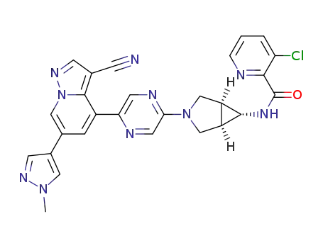 3-chloro-N-((1R,5S,6s)-3-(5-(3-cyano-6-(1-methyl-1H-pyrazol-4-yl)pyrazolo[1,5-a]pyridin-4-yl)pyrazin-2-yl)-3-azabicyclo[3.1.0]hexan-6-yl)picolinamide