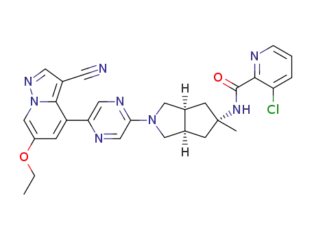3-chloro-N-((3aR,5s,6aS)-2-(5-(3-cyano-6-ethoxypyrazolo[1,5-a]pyridin-4-yl)pyrazin-2-yl)-5-methyloctahydrocyclopenta[c]pyrrol-5-yl)picolinamide